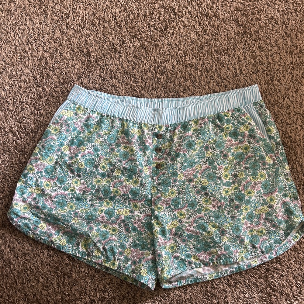PJ Place Floral Cotton Pajama Shorts
